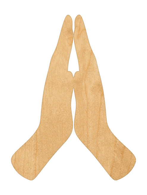 Unfinished Praying Hands Wood Cutout for Door Hangers, Seasonal Decor and Paint Parties, Baltic Birch Craft Blank