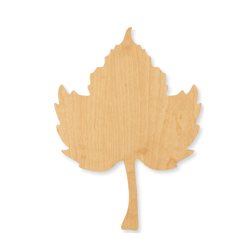 Unfinished Pumpkin Leaf Wood Cutout - Unfinished Baltic Birch Craft Shape