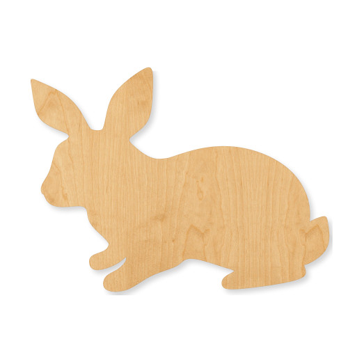 Unfinished Rabbit Wood Cutout - Unfinished Baltic Birch Craft Shape