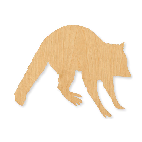 Unfinished Racoon 2 Wood Cutout - Unfinished Baltic Birch Craft Shape