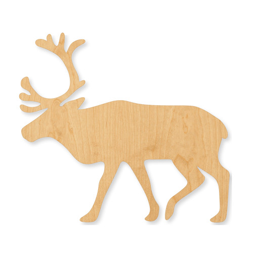 Unfinished Reindeer Wood Cutout - Unfinished Baltic Birch Craft Shape