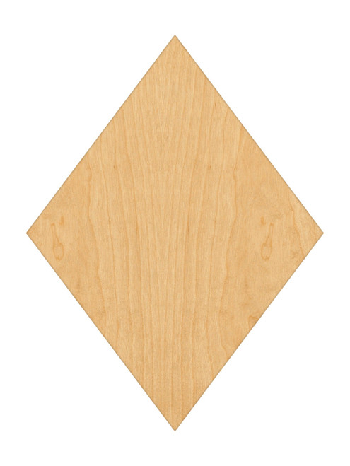 Unfinished Rhombus Wood Cutout for Door Hangers, Seasonal Decor and Paint Parties, Baltic Birch Craft Blank