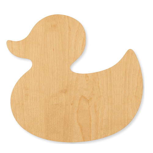 Unfinished Rubber Duck Wood Cutout - Unfinished Baltic Birch Craft Shape