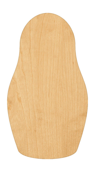 Unfinished Russian Doll Wood Cutout for Door Hangers, Seasonal Decor and Paint Parties, Baltic Birch Craft Blank