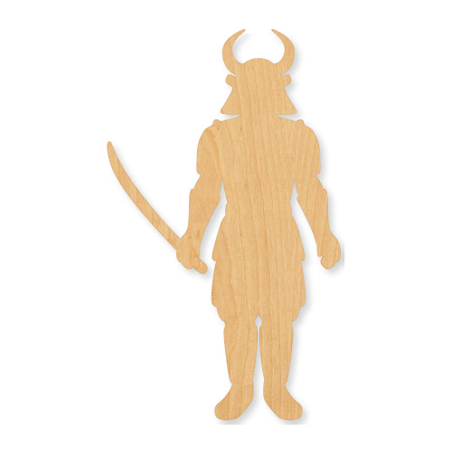Unfinished Samurai Wood Cutout - Unfinished Baltic Birch Craft Shape