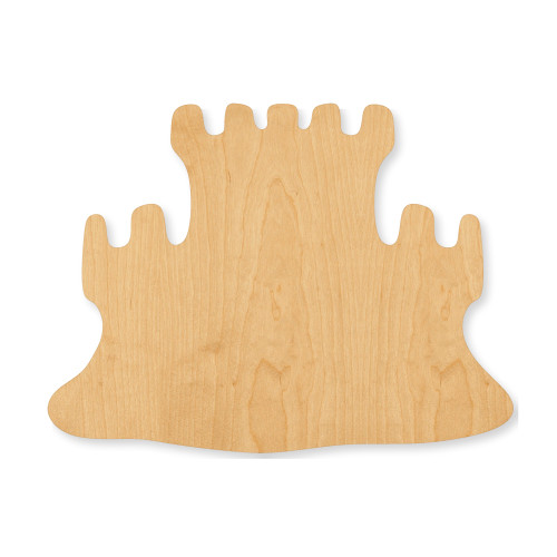 Unfinished Sand Castle Wood Cutout - Unfinished Baltic Birch Craft Shape
