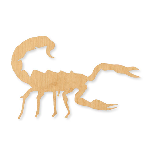Unfinished Scorpion Wood Cutout - Unfinished Baltic Birch Craft Shape