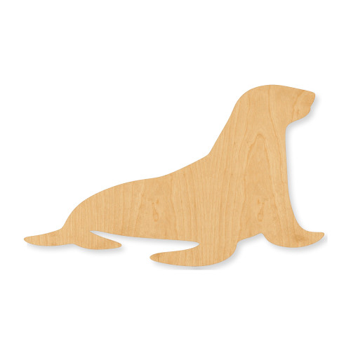 Unfinished Sea Lion Wood Cutout - Unfinished Baltic Birch Craft Shape