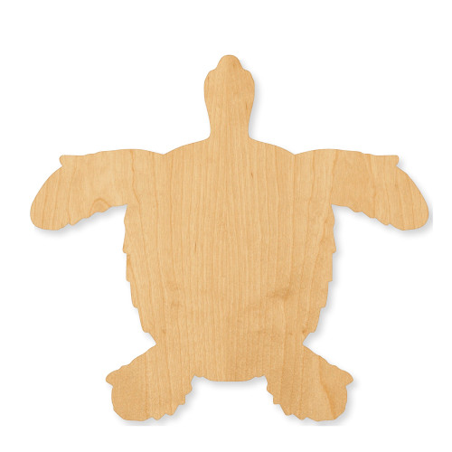 Unfinished Sea Turtle 3 Wood Cutout - Unfinished Baltic Birch Craft Shape