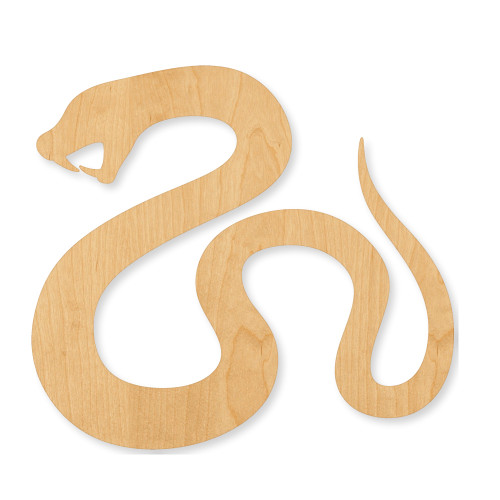 Unfinished Serpent Wood Cutout - Unfinished Baltic Birch Craft Shape