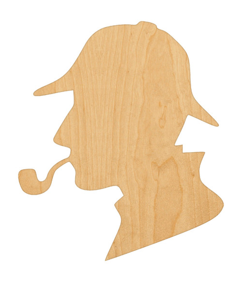 Sherlock Holmes Wood Cutout - Unfinished Baltic Birch Craft Shape