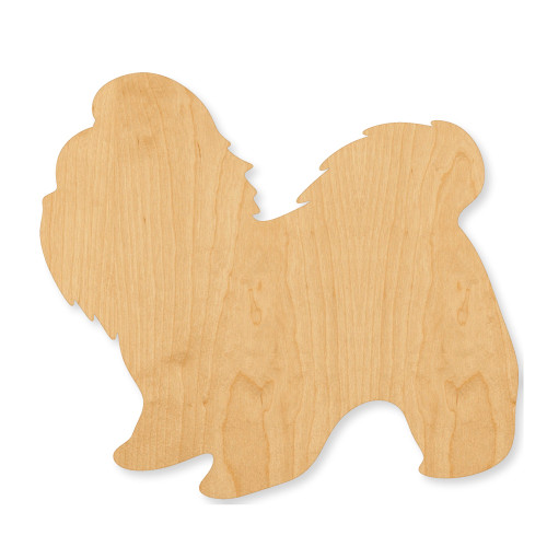 Unfinished Shih Tzu Wood Cutout - Unfinished Baltic Birch Craft Shape