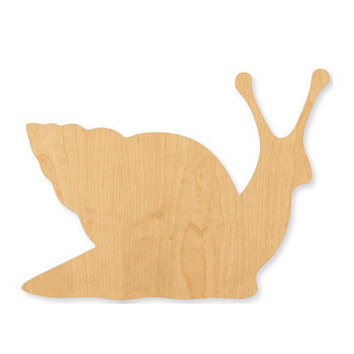 Unfinished Snail Wood Cutout - Unfinished Baltic Birch Craft Shape