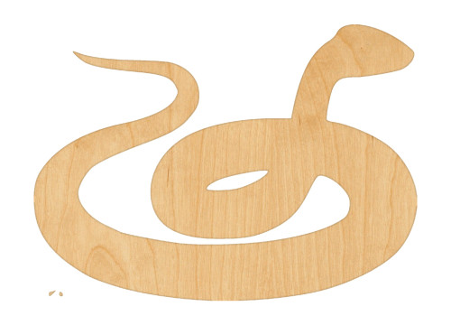 Unfinished Snake 1 Wood Cutout for Door Hangers, Seasonal Decor and Paint Parties, Baltic Birch Craft Blank