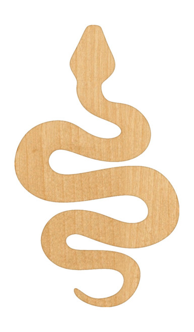 Unfinished Snake Wood Cutout for Door Hangers, Seasonal Decor and Paint Parties, Baltic Birch Craft Blank