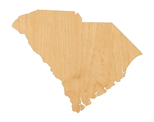Unfinished South Carolina Wood Cutout for Door Hangers, Seasonal Decor and Paint Parties, Baltic Birch Craft Blank