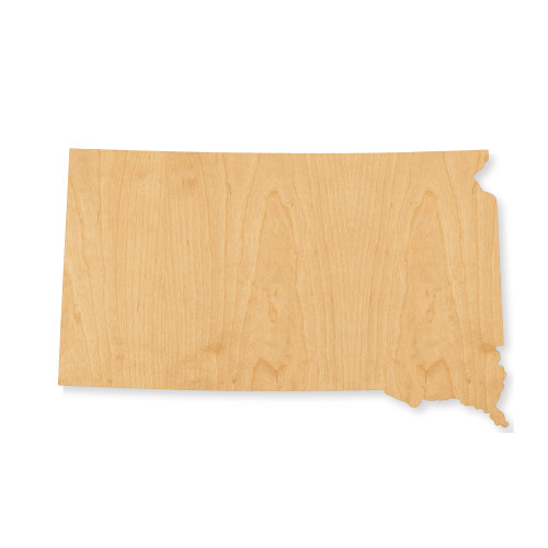 Unfinished South Dakota Wood Cutout - Unfinished Baltic Birch Craft Shape