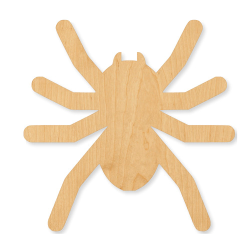 Unfinished Spider 2 Wood Cutout - Unfinished Baltic Birch Craft Shape