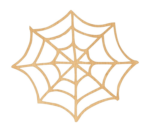 Unfinished Spider Web 2 Wood Cutout for Door Hangers, Seasonal Decor and Paint Parties, Baltic Birch Craft Blank