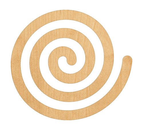 Unfinished Spiral Wood Cutout for Door Hangers, Seasonal Decor and Paint Parties, Baltic Birch Craft Blank