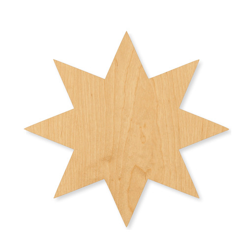 Unfinished Star Wood Cutout - Unfinished Baltic Birch Craft Shape