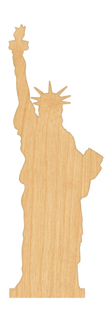 Unfinished Statue Of Liberty Wood Cutout for Door Hangers, Seasonal Decor and Paint Parties, Baltic Birch Craft Blank