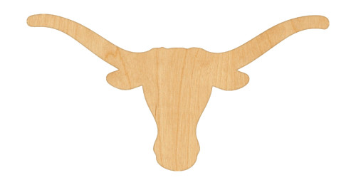 Unfinished Steer 3 Wood Cutout for Door Hangers, Seasonal Decor and Paint Parties, Baltic Birch Craft Blank