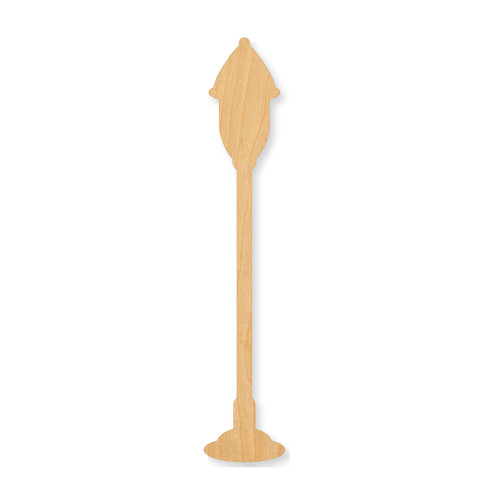 Unfinished Street Lamp Wood Cutout - Unfinished Baltic Birch Craft Shape