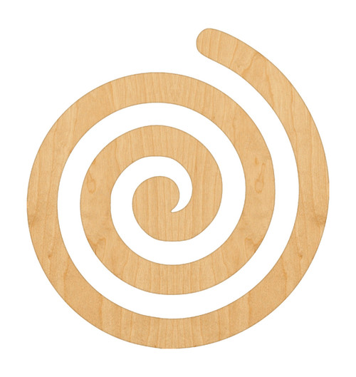 Unfinished Swirl Wood Cutout for Door Hangers, Seasonal Decor and Paint Parties, Baltic Birch Craft Blank