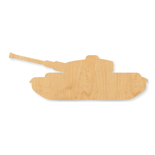 Unfinished Tank Wood Cutout - Unfinished Baltic Birch Craft Shape