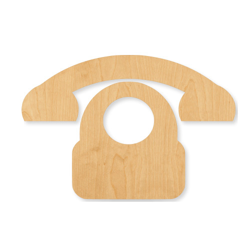 Unfinished Telephone Wood Cutout - Unfinished Baltic Birch Craft Shape