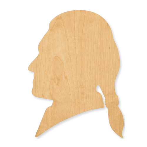 Unfinished Thomas Jefferson Wood Cutout - Unfinished Baltic Birch Craft Shape