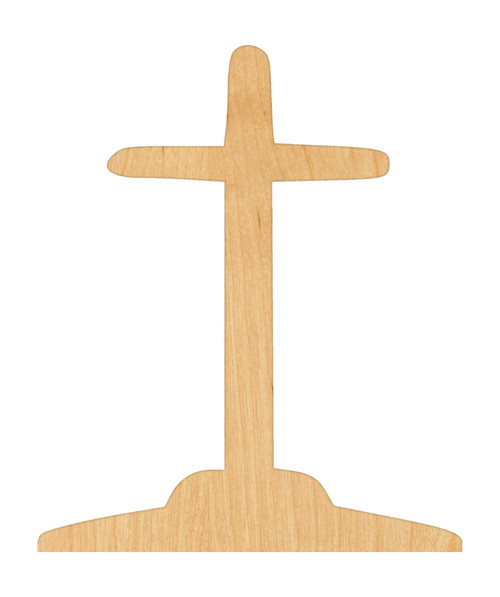 Unfinished Tomb Stone Cross Wood Cutout for Door Hangers, Seasonal Decor and Paint Parties, Baltic Birch Craft Blank