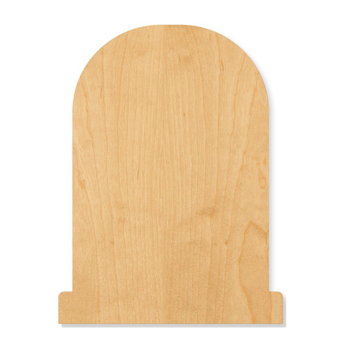 Unfinished Tombstone Wood Cutout - Unfinished Baltic Birch Craft Shape