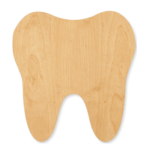 Unfinished Tooth Wood Cutout - Unfinished Baltic Birch Craft Shape