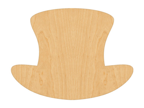 Unfinished Top Hat 2 Wood Cutout for Door Hangers, Seasonal Decor and Paint Parties, Baltic Birch Craft Blank
