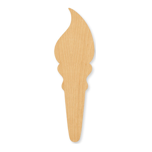 Unfinished Torch Wood Cutout - Unfinished Baltic Birch Craft Shape