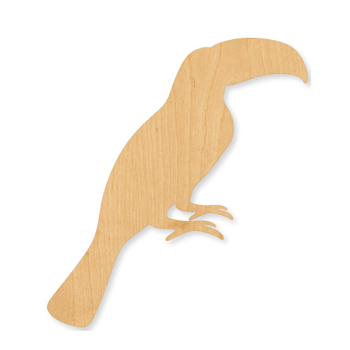 Unfinished Toucan Wood Cutout - Unfinished Baltic Birch Craft Shape