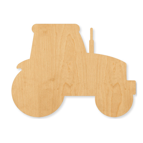 Unfinished Tractor 3 Wood Cutout - Unfinished Baltic Birch Craft Shape