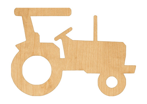 Unfinished Tractor Wood Cutout for Door Hangers, Seasonal Decor and Paint Parties, Baltic Birch Craft Blank