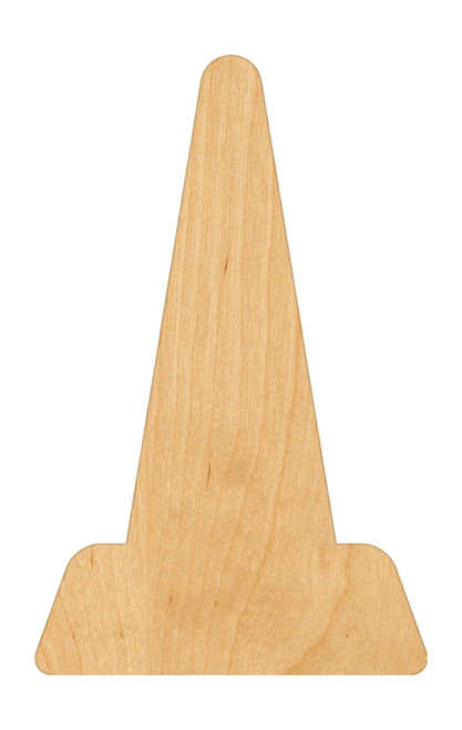 Unfinished Traffic Cone Wood Cutout for Door Hangers, Seasonal Decor and Paint Parties, Baltic Birch Craft Blank