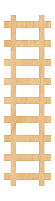 Unfinished Train Track Wood Cutout for Door Hangers, Seasonal Decor and Paint Parties, Baltic Birch Craft Blank