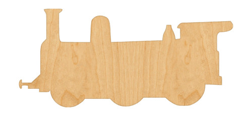 Unfinished Train Wood Cutout for Door Hangers, Seasonal Decor and Paint Parties, Baltic Birch Craft Blank