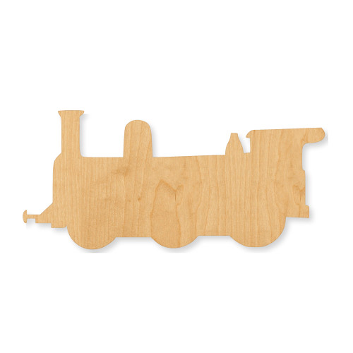 Unfinished Train Wood Cutout - Unfinished Baltic Birch Craft Shape