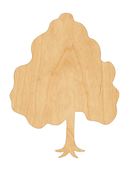Unfinished Tree Wood Cutout for Door Hangers, Seasonal Decor and Paint Parties, Baltic Birch Craft Blank