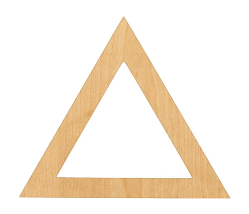 Unfinished Triangle 2 Wood Cutout for Door Hangers, Seasonal Decor and Paint Parties, Baltic Birch Craft Blank
