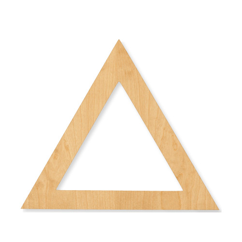 Unfinished Triangle 2 Wood Cutout - Unfinished Baltic Birch Craft Shape