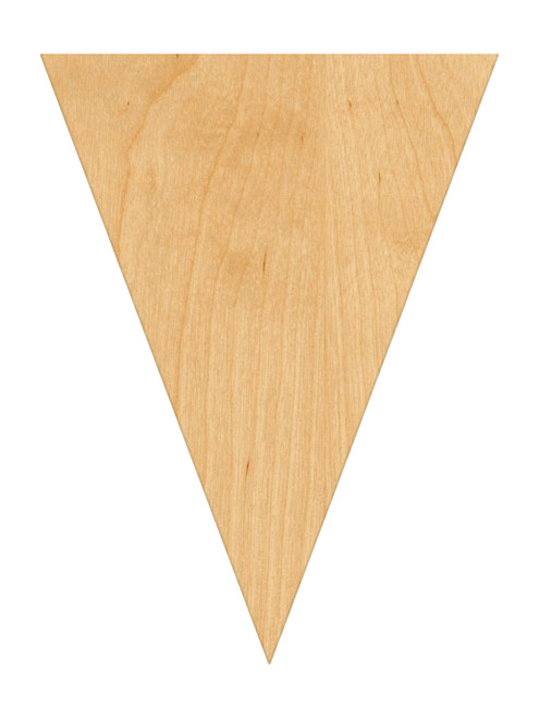 Unfinished Triangle Bunting Wood Cutout for Door Hangers, Seasonal Decor and Paint Parties, Baltic Birch Craft Blank