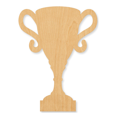 Unfinished Trophy 2 Wood Cutout - Unfinished Baltic Birch Craft Shape