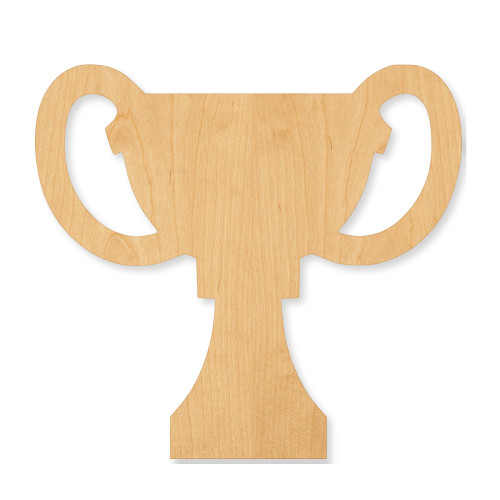Unfinished Trophy Wood Cutout - Unfinished Baltic Birch Craft Shape
